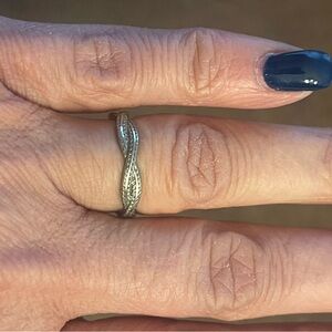 Braided Silver Tone Ring SZ 6
